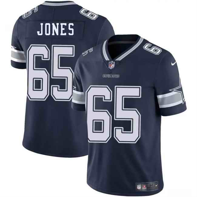 Men's Dallas Cowboys #65 Robert Jones Navy Blue 2025 Vapor Untouchable Limited Stitched Football Jersey
